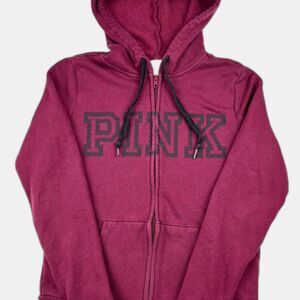Pink/Victoria's Secret VSCO Women’s Size S Tomato Spellout Zip Hoodie